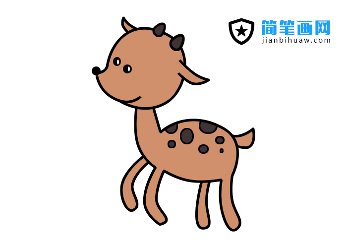 小鹿簡筆畫圖片包含步驟圖