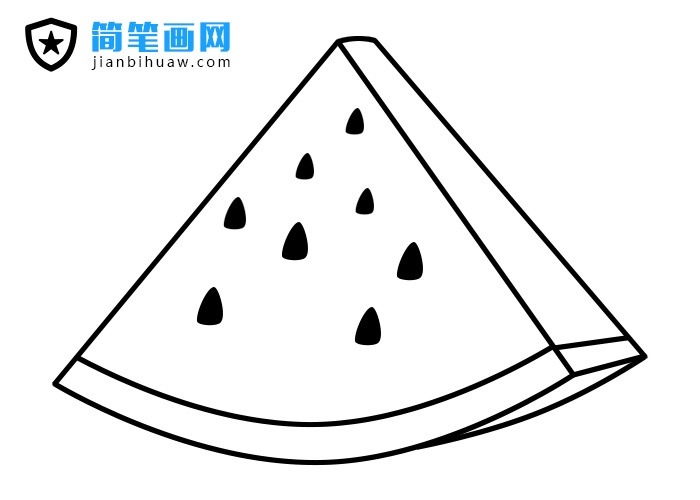 西瓜簡(jiǎn)筆畫的畫法步驟和上色