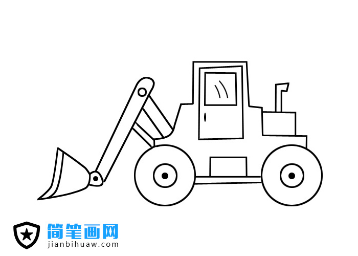 推土機(jī)簡筆畫圖片