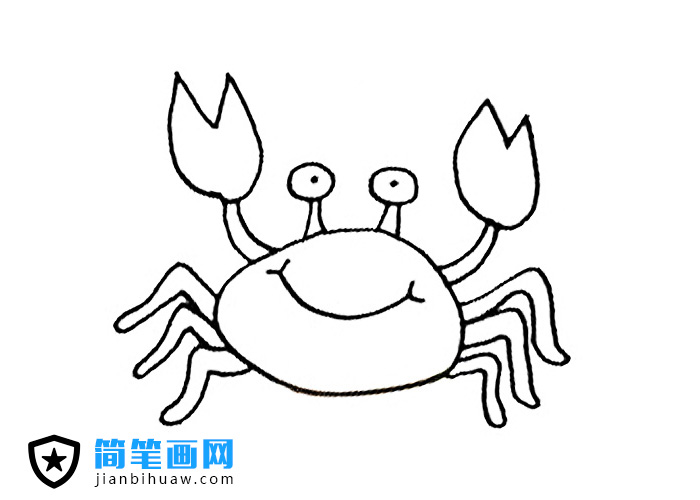 大螃蟹簡(jiǎn)筆畫(huà)圖片