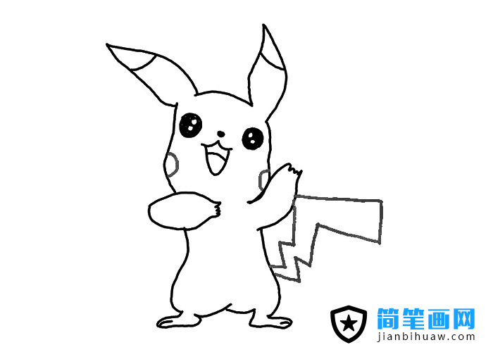 皮卡丘簡(jiǎn)筆畫圖片含上色