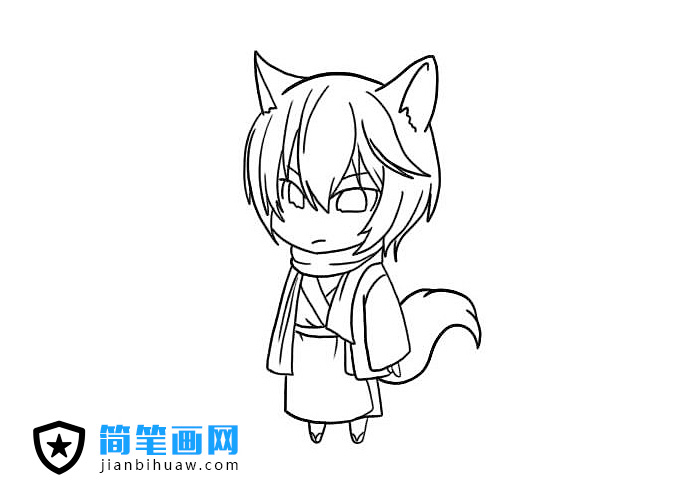 《元氣少女緣結(jié)神》巴衛(wèi)簡筆畫圖片