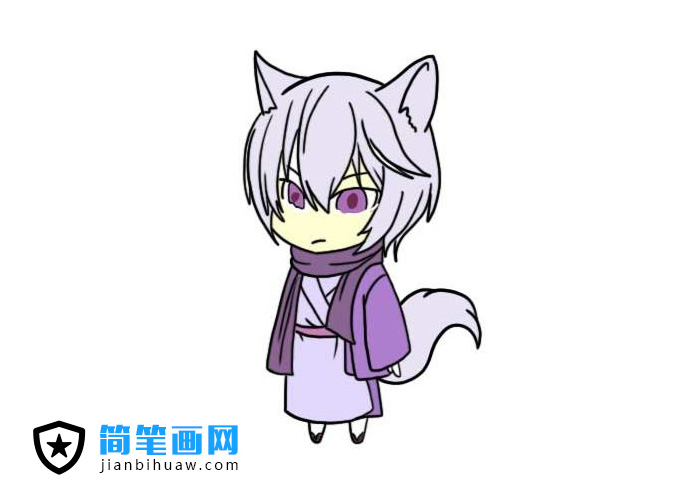 《元氣少女緣結(jié)神》巴衛(wèi)簡筆畫圖片