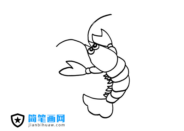 小龍蝦簡(jiǎn)筆畫(huà)圖片